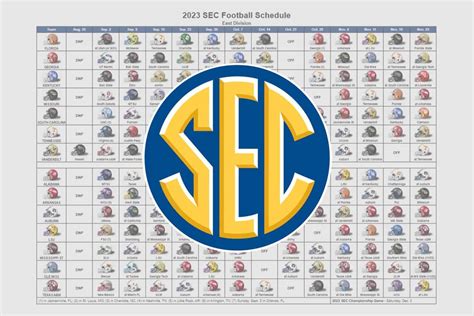 2023 SEC Football Helmet Schedule