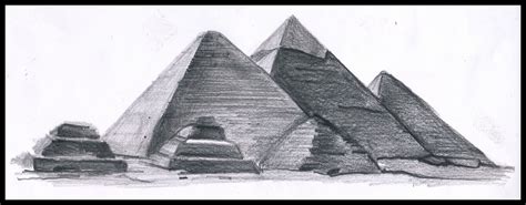 Egyptian Pyramids Drawing at PaintingValley.com | Explore collection of Egyptian Pyramids Drawing