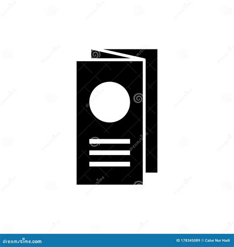 Brochure Icon Flat Vector Template Design Trendy Stock Illustration ...