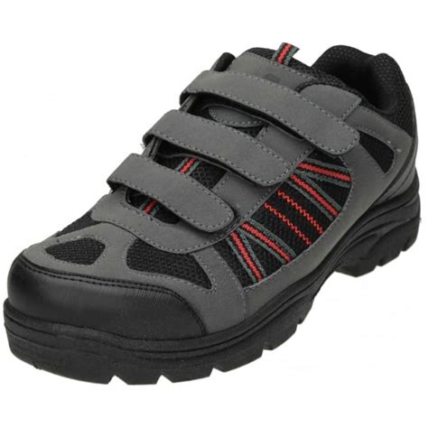 A Plus Mens Velcro Hiking Boots Trail Walking Trainers Shoes - Men's ...