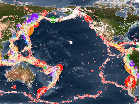 This animated map shows every single earthquake in the past 15 year...