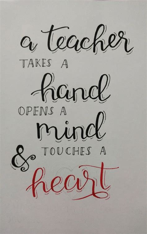 Teacher Quote Calligraphy Teachers Day Card, Happy Teachers Day, Education Quotes For Teachers ...