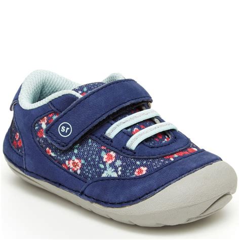 Stride Rite Infant Walker Soft Motion Jazzy Sneaker Navy Multi | Laurie's Shoes