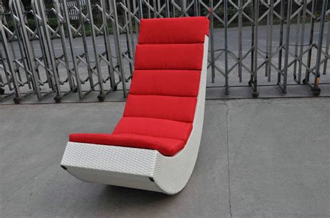 Rattan Rocking Chair , Aluminum Frame Comfortable Rocking Sofa