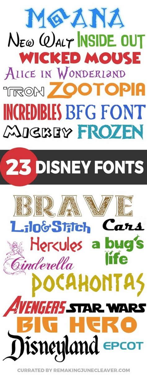 NEW free disney fonts | Disney font, Cricut fonts, Silhouette fonts