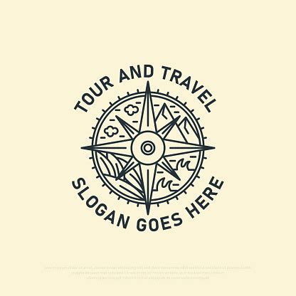 Global Tour And Travel Logo With Outline Vector Illustration Best For ...