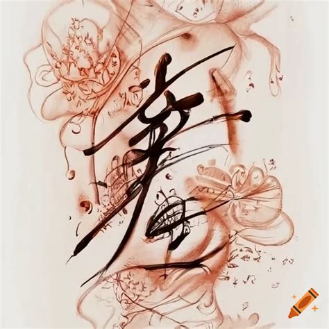 Vietnamese calligraphy on white background on Craiyon