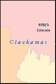 CLACKAMAS County, Oregon Digital ZIP Code Map