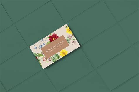 Floral business card template mockup | Premium PSD Mockup - rawpixel