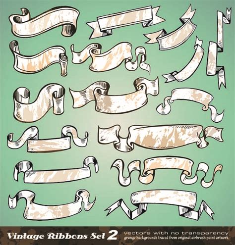 Fine ribbon scroll vector Free Vector / 4Vector