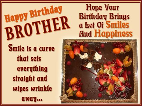 Happy Birthday My Wonderful Brother - Birthday Wishes, Happy Birthday Pictures