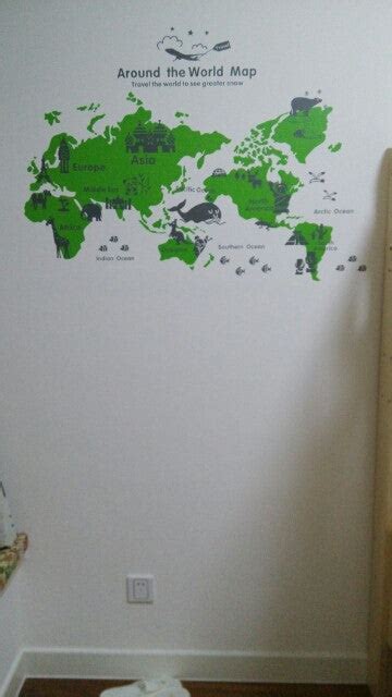 Kid World map wall decal for baby nursery room – EllaSeal