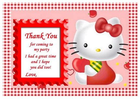 Hello Kitty Thank you Cards | Thank you cards, Hello kitty, Kitty