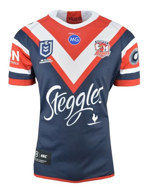 Sydney Roosters NRL ISC Home Jersey Adults Size XL! Updated sponsors!T9