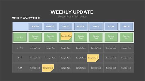 Weekly Update PowerPoint Template - SlideBazaar