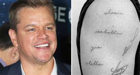 Matt Damon tattoo: Daughters honoured in actor's latest inking