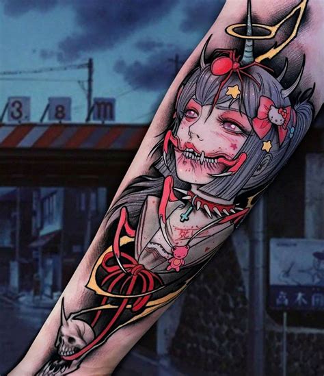 Cartoon Tattoo Sleeve | Anime tattoos, Cool tattoos, Sleeve tattoos