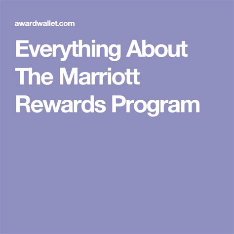 Everything About The Marriott Rewards Program | Rewards program, Marriott, Rewards