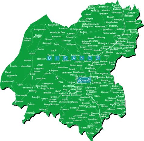 Bikaner District Map - View Bikaner District Road Map of Bikaner District