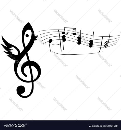 Bird singing Royalty Free Vector Image - VectorStock