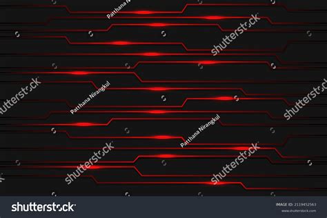 Abstract Red Circuit Line Technology On Stock Vector (Royalty Free ...