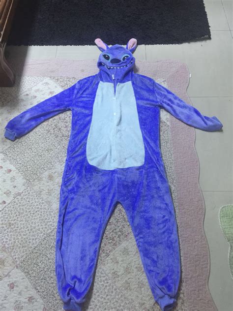 Stitch onesie (Blue), Women's Fashion, Dresses & Sets, Rompers on Carousell