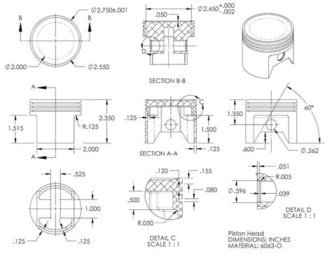 Solved Complete the drawing Piston Head. I need help making | Chegg.com