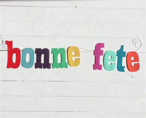 Bonne Fete Felt Banner stiffened Felt - Etsy