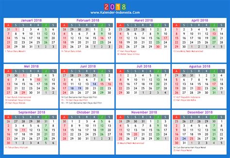 Kalender Indonesia Online: 2018