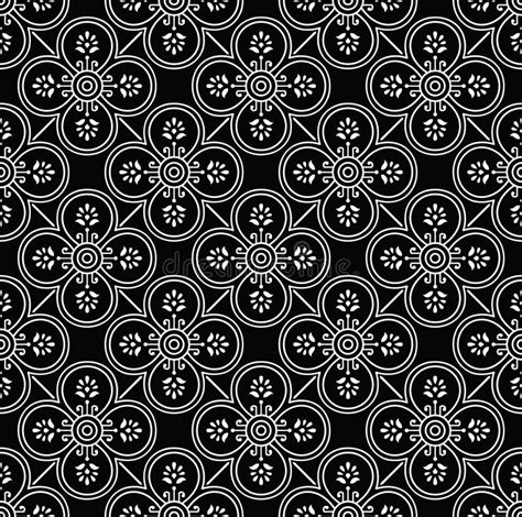 Seamless Black and White Damask Wallpaper Stock Illustration - Illustration of embellishment ...