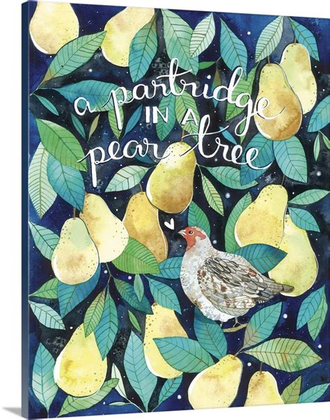 The Twelve Days of Christmas - A Partridge in a Pear Tree Wall Art ...