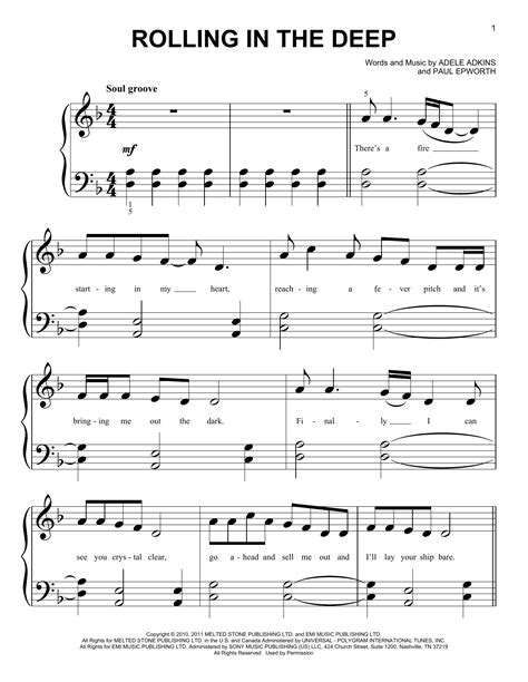 Rolling In The Deep | Sheet Music Direct