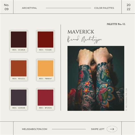 Maverick Brand Archetype Color Palettes | Archetypes, Brand color ...