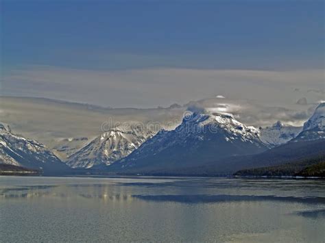 Lake McDonald Winter Landscape Stock Photo - Image of awesome ...