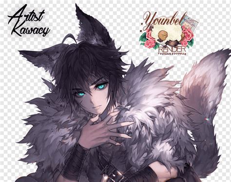 Gray wolf Wolf Guy Anime Hair Drawing, Anime, mammal, black Hair, fictional Character png | PNGWing