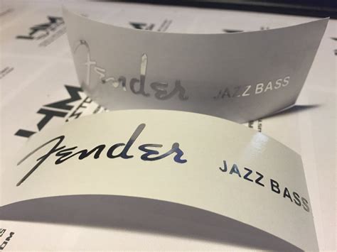 Fender Jazz Bass Logo Vinyl Sticker - HMCustom Online Shop