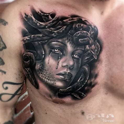 Medusa Chest Tattoo | Best tattoo design ideas