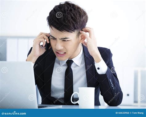 Businessman Having Stress in the Office Stock Photo - Image of looking, frustrated: 66633966