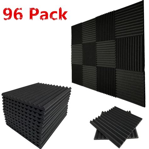 96 Pack Acoustic Wedge Studio Foam Soundproofing Foam Wall Panels Tiles 1"X12X12 - Walmart.com