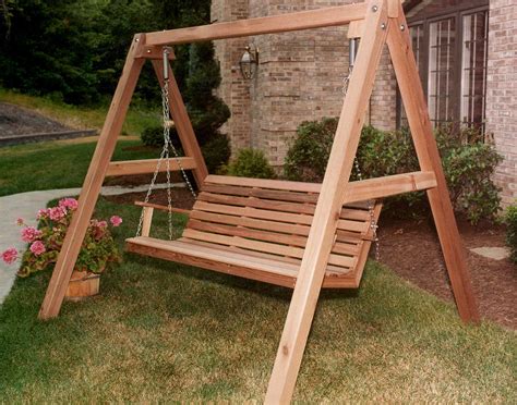 Red Cedar A-Frame Swing Stand