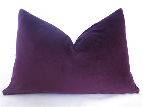 Belgium Velvet Pillow Cover Plum Lumbar Pillow Purple | Etsy Purple ...