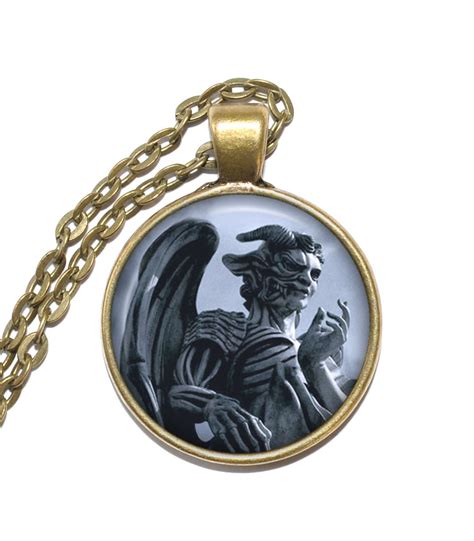 ABEZETHIBOU Necklace, Fallen Angel, Demon, Hell, African Spirits, Sin of Pride, Glass Pendant ...