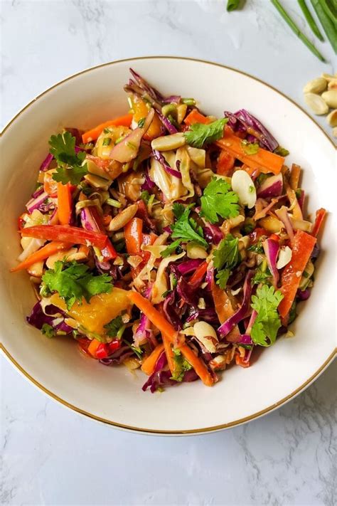 Thai cabbage salad- an easy and delicious vegan Thai salad recipe | Recipe | Salad dressing ...