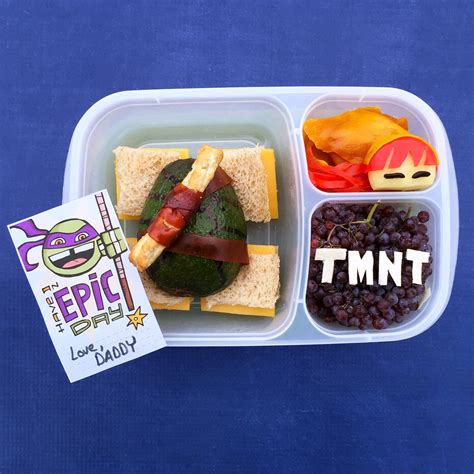 TMNT Bento-style Donnie and April Lunch Recipe | Nickelodeon Parents