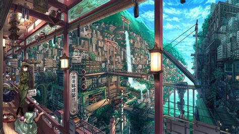 Anime Cityscape Wallpapers - Top Free Anime Cityscape Backgrounds - WallpaperAccess