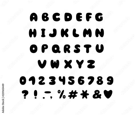 Alphabet bubble design. Letters, numbers and punctuation marks. Font ...