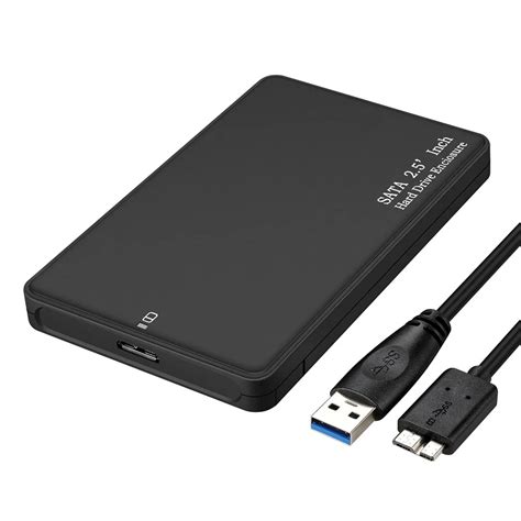 Black 2.5 Inch HDD Box USB 3.0 SATA Hard Drive External Enclosure High ...