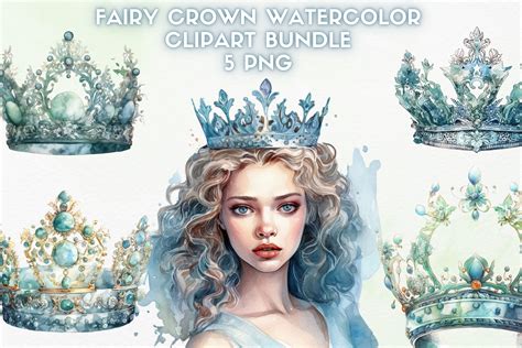 Watercolor Fairy Queen Crown Bundle Graphic by PrinstarXS · Creative Fabrica