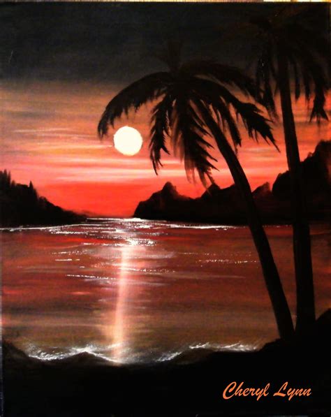 Hawaiian Sunset Painting