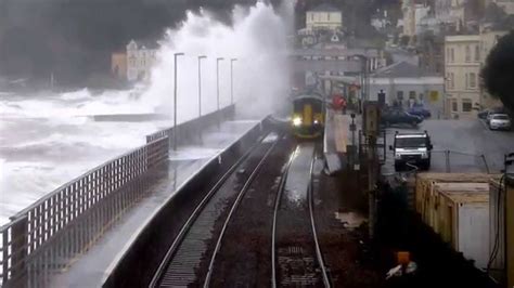 Dawlish railway and station hit again by enormous waves November 2014 ...